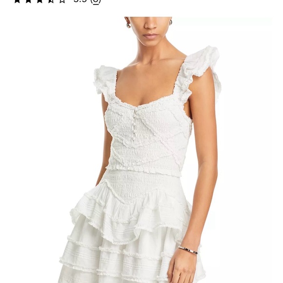 LoveShackFancy Textured White Dress - Picture 1 of 4